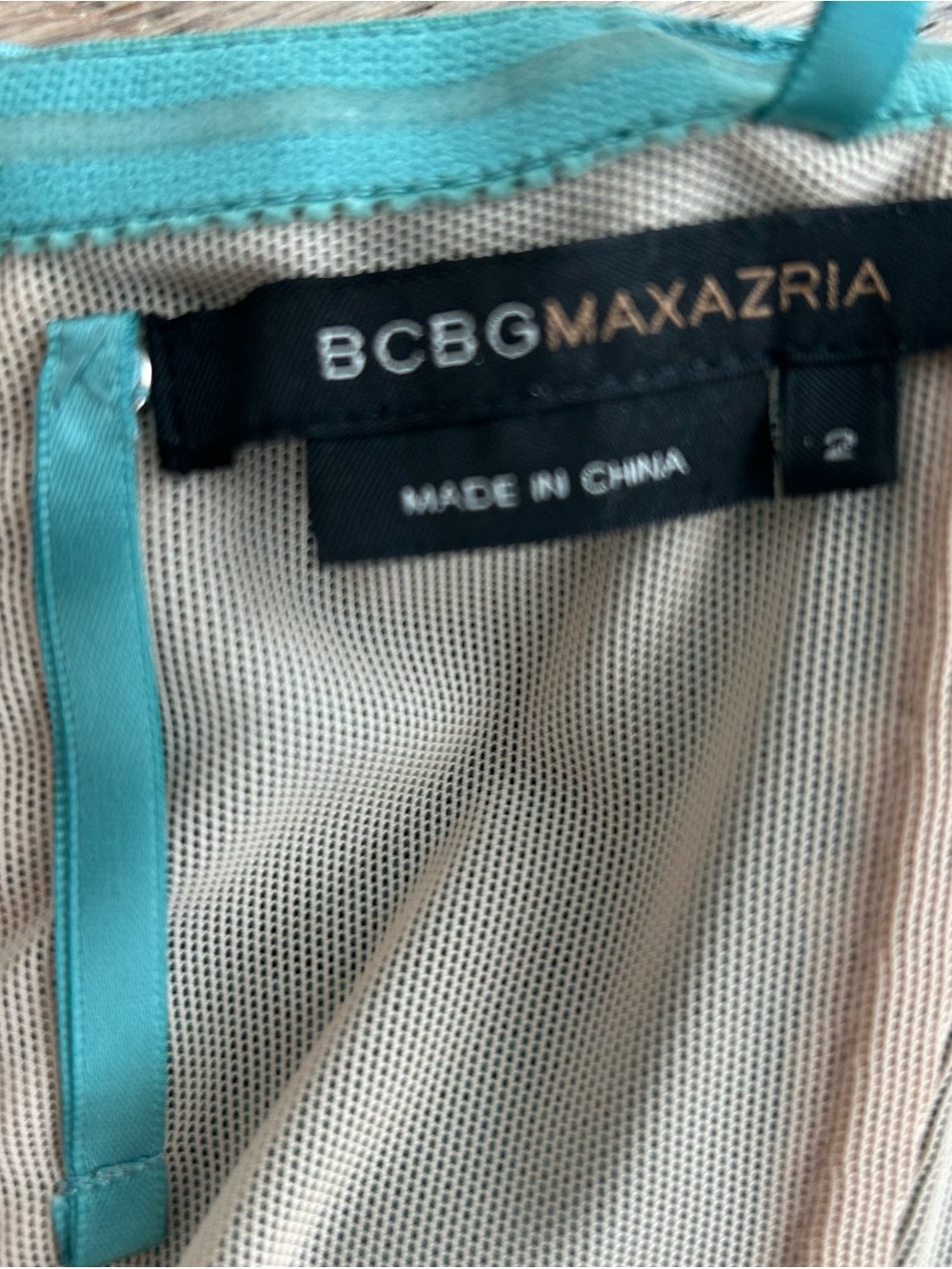 BCBGMaxAzria Teal Strapless Dress - Picture 3 of 7
